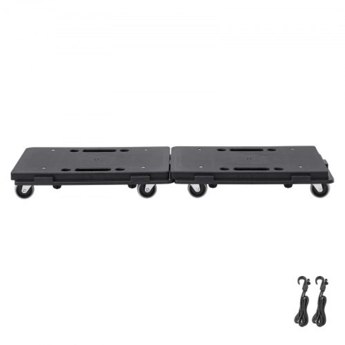 VEVOR Furniture Dolly, Χωρητικότητα 226,8 kg Κάθε Μέτρηση, Μετακίνηση επίπλων με ρόδες, Φορητοί κύλινδροι κίνησης 4 τροχών βαρέως τύπου, Μικρό επίπεδο καρότσι κουκλών με μανδάλωση για βαριά έπιπλα, 2 πακέτο, μαύρο