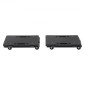 VEVOR Furniture Dolly, Χωρητικότητα 226,8 kg Κάθε Μέτρηση, Μετακίνηση επίπλων με ρόδες, Φορητοί κύλινδροι κίνησης 4 τροχών βαρέως τύπου, Μικρό επίπεδο καρότσι κουκλών με μανδάλωση για βαριά έπιπλα, 2 πακέτο, μαύρο