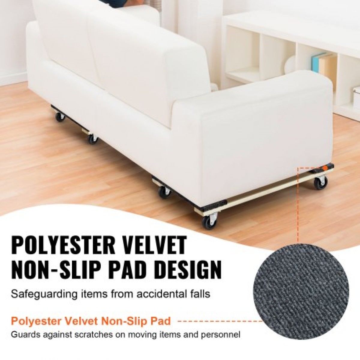 VEVOR Furniture Dolly, 1000 lbs Κάθε χωρητικότητα φόρτωσης, 2 πακέτα, 18" x 30", 8 x 3" PP περιστρεφόμενοι τροχοί, βαρέως τύπου έπιπλα σκληρού ξύλου Moving Dolly, Mover's Dolly, Κινητό καρότσι με ρόδες για βαριά έπιπλα