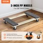 VEVOR Furniture Dolly, χωρητικότητα φόρτωσης 1000 lbs, 18" x 30", 4 x 3" PP περιστρεφόμενοι τροχοί, βαρέως τύπου έπιπλα σκληρού ξύλου Moving Dolly, Mover's Dolly, Κινητό καρότσι με ρόδες για καθαρισμό βαρέων επίπλων σπιτιού