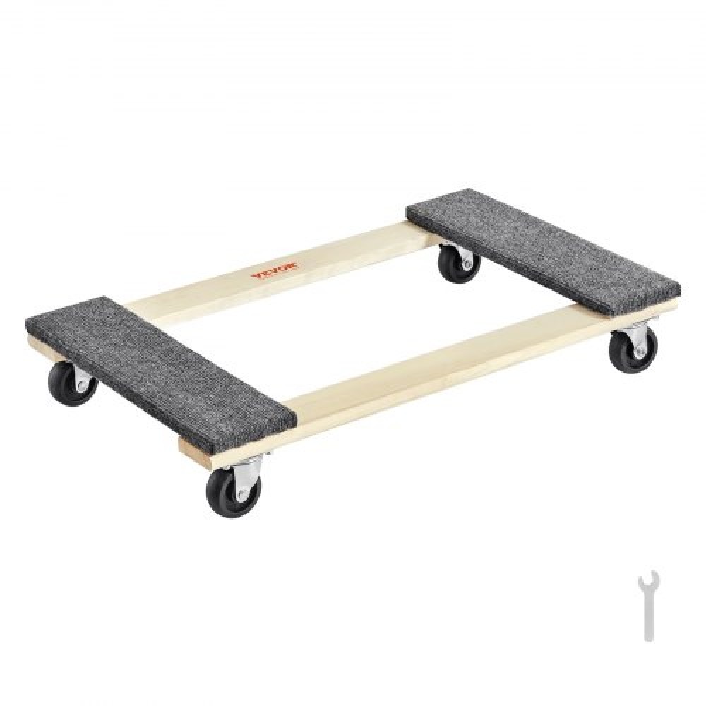 VEVOR Furniture Dolly, χωρητικότητα φόρτωσης 1000 lbs, 18" x 30", 4 x 3" PP περιστρεφόμενοι τροχοί, βαρέως τύπου έπιπλα σκληρού ξύλου Moving Dolly, Mover's Dolly, Κινητό καρότσι με ρόδες για καθαρισμό βαρέων επίπλων σπιτιού