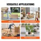 VEVOR Furniture Dolly, χωρητικότητα φόρτωσης 1000 lbs, 18" x 30", 4 x 3" PP περιστρεφόμενοι τροχοί, βαρέως τύπου έπιπλα σκληρού ξύλου Moving Dolly, Mover's Dolly, Κινητό καρότσι με ρόδες για καθαρισμό βαρέων επίπλων σπιτιού