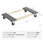 VEVOR Furniture Dolly, χωρητικότητα φόρτωσης 1000 lbs, 18" x 30", 4 x 3" PP περιστρεφόμενοι τροχοί, βαρέως τύπου έπιπλα σκληρού ξύλου Moving Dolly, Mover's Dolly, Κινητό καρότσι με ρόδες για καθαρισμό βαρέων επίπλων σπιτιού