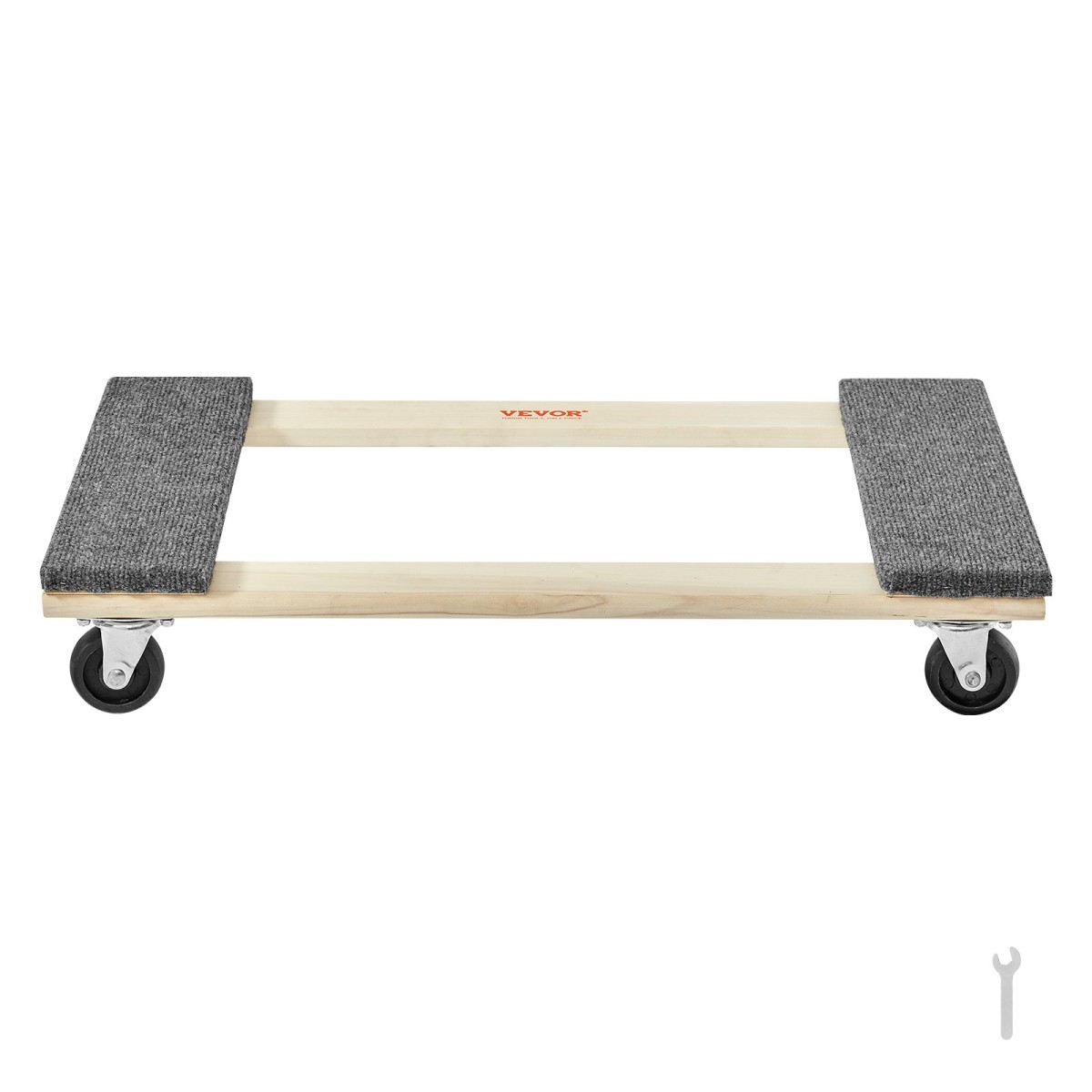 VEVOR Furniture Dolly, χωρητικότητα φόρτωσης 1000 lbs, 18" x 30", 4 x 3" PP περιστρεφόμενοι τροχοί, βαρέως τύπου έπιπλα σκληρού ξύλου Moving Dolly, Mover's Dolly, Κινητό καρότσι με ρόδες για καθαρισμό βαρέων επίπλων σπιτιού