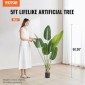 VEVOR Artificial Birds Of Paradise Tree, Faux Plant 1,5 mTall, PE Material & Anti-Tip Protection Face-Maintenance Plant, Lifelike Green Fake Tree for Home Office Decor Warehouse Indoor Outdoor