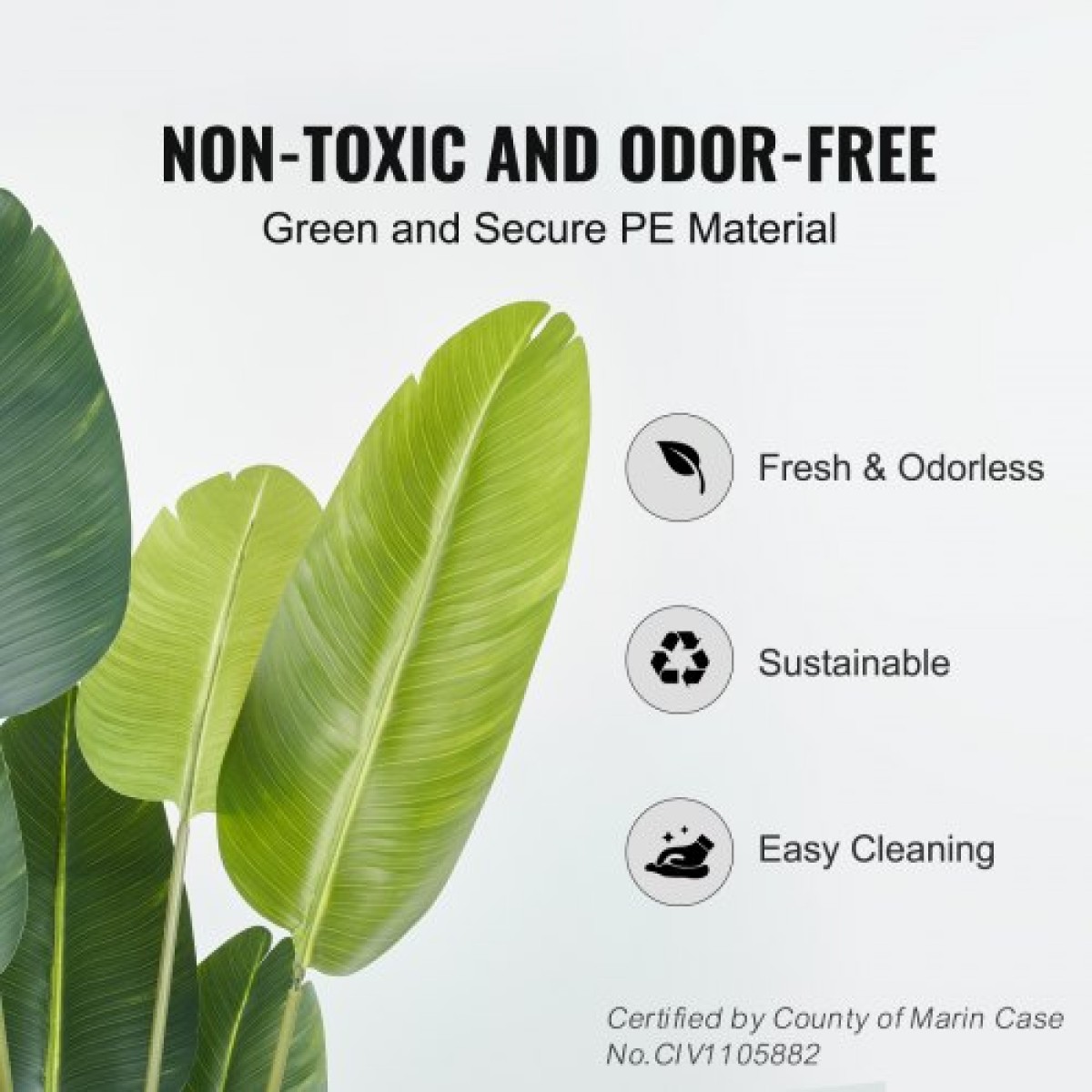VEVOR Artificial Birds Of Paradise Tree, Faux Plant 1,5 mTall, PE Material & Anti-Tip Protection Face-Maintenance Plant, Lifelike Green Fake Tree for Home Office Decor Warehouse Indoor Outdoor