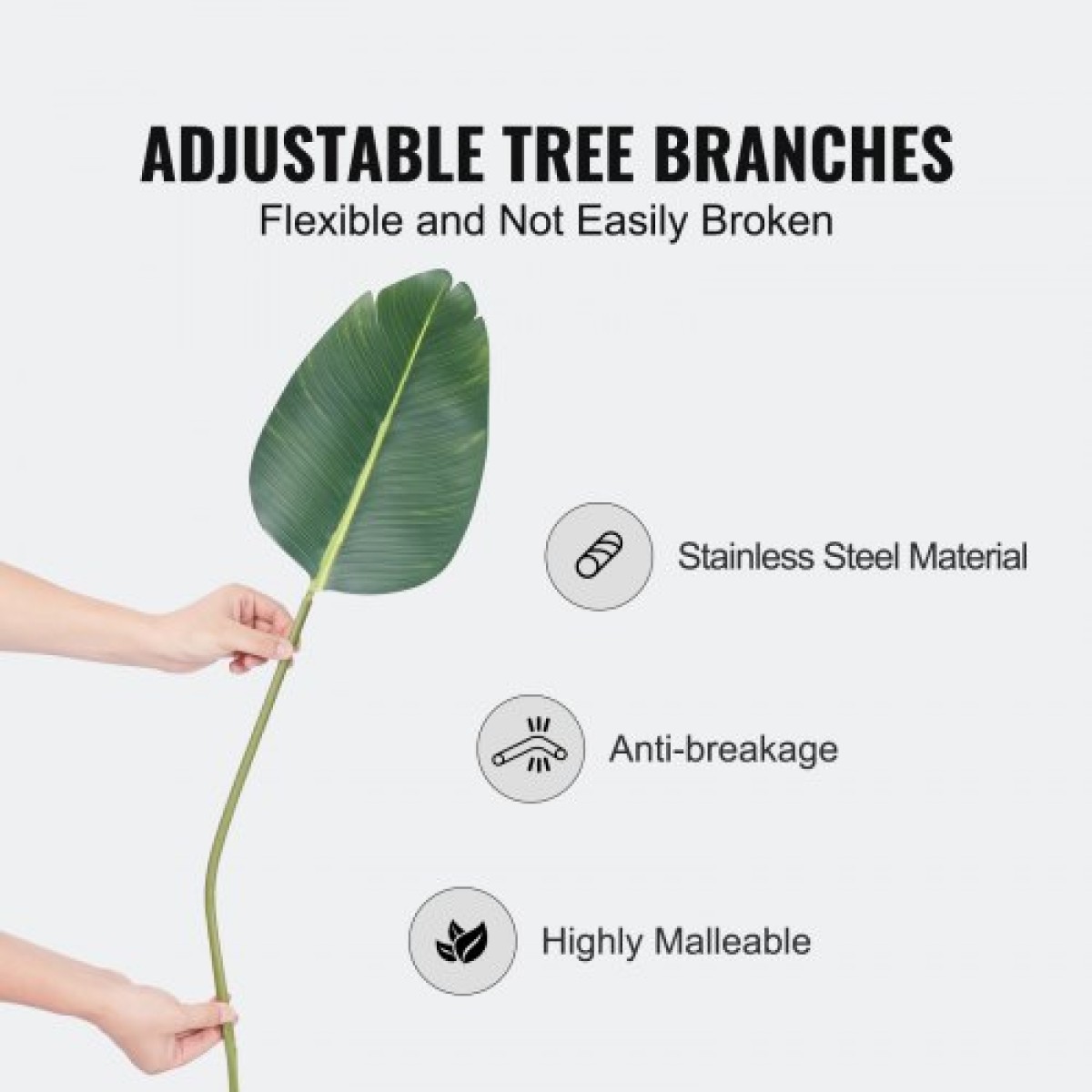 VEVOR Artificial Birds Of Paradise Tree, Faux Plant 1,5 mTall, PE Material & Anti-Tip Protection Face-Maintenance Plant, Lifelike Green Fake Tree for Home Office Decor Warehouse Indoor Outdoor