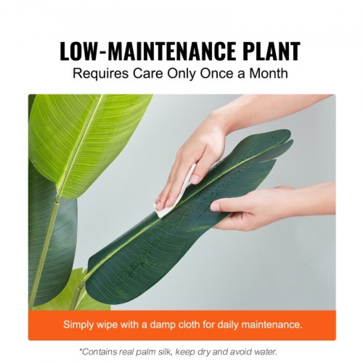 VEVOR Artificial Birds Of Paradise Tree, Faux Plant 1,5 mTall, PE Material & Anti-Tip Protection Face-Maintenance Plant, Lifelike Green Fake Tree for Home Office Decor Warehouse Indoor Outdoor