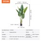 VEVOR Artificial Birds Of Paradise Tree, Faux Plant 1,5 mTall, PE Material & Anti-Tip Protection Face-Maintenance Plant, Lifelike Green Fake Tree for Home Office Decor Warehouse Indoor Outdoor