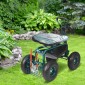 VEVOR Garden Cart Rolling Seat Work με ρόδες, Σκαμπό κηπουρικής για φύτευση, Περιστρεφόμενο κάθισμα 360 μοιρών, Wagon Scooter με λαβή τιμονιού & δίσκος βοηθητικών εργαλείων, χρήση για αίθριο, αυλή και εξωτερικούς χώρους, πράσινο