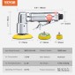 VEVOR Mini Air Trinder, 2,5/5,1/7,6 cm Random Orbital Air Trinder, 15000r/min Mini Pneumatic Sander Polisher for Auto Body Work, 58PCS Air Powered Sinder Kit με κυματιστά σφουγγάρια, γυαλόχαρτα, μαλλί