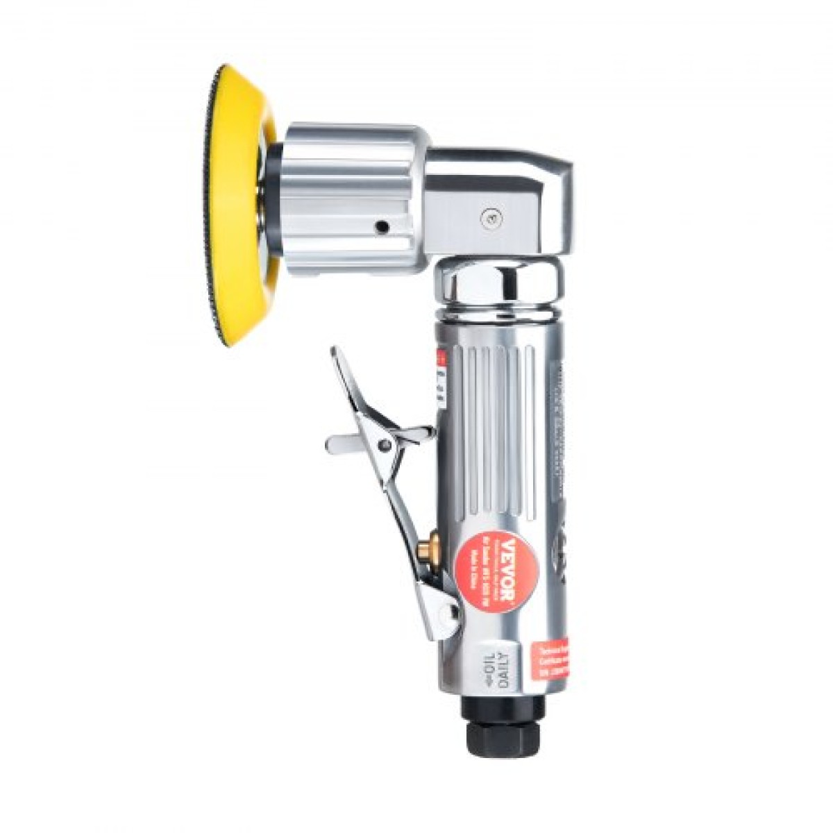 VEVOR Mini Air Trinder, 2,5/5,1/7,6 cm Random Orbital Air Trinder, 15000r/min Mini Pneumatic Sander Polisher for Auto Body Work, 58PCS Air Powered Sinder Kit με κυματιστά σφουγγάρια, γυαλόχαρτα, μαλλί