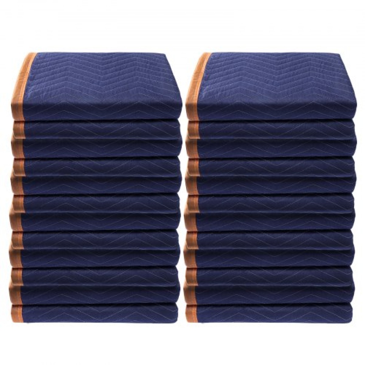 Κουβέρτες VEVOR Moving, 203,2 x 182,9 cm, 15,9 kg/dz Βάρος, 12 συσκευασίες, Επαγγελματική κουβέρτα συσκευασίας από μη υφασμένο & ανακυκλωμένο βαμβάκι, βαρέως τύπου μαξιλαράκια για προστασία επίπλων, δαπέδων, οικιακών συσκευών, μπλε/πορτοκαλί