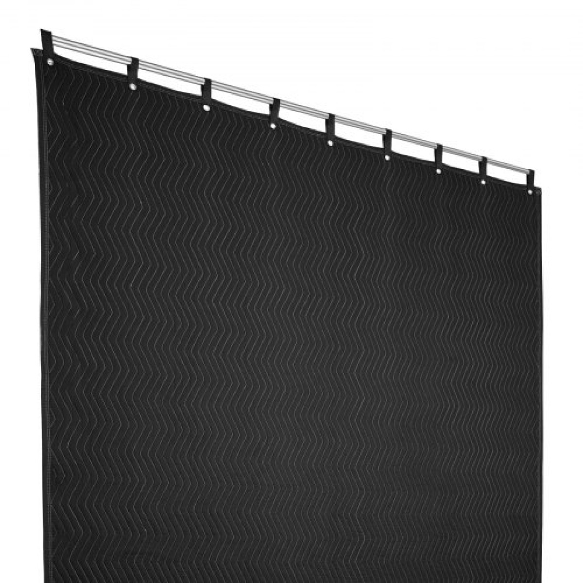 Κουβέρτα VEVOR Sound Dampening, 243,8 x 203,2 cm, Εξαιρετικά μεγάλη ηχομονωμένη κουβέρτα στούντιο με δακτύλιους, Light Blocker για κουβέρτα που μπλοκάρει ακουστικό θόρυβο πόρτας, φύλλο απορρόφησης ήχου στούντιο, μαύρο