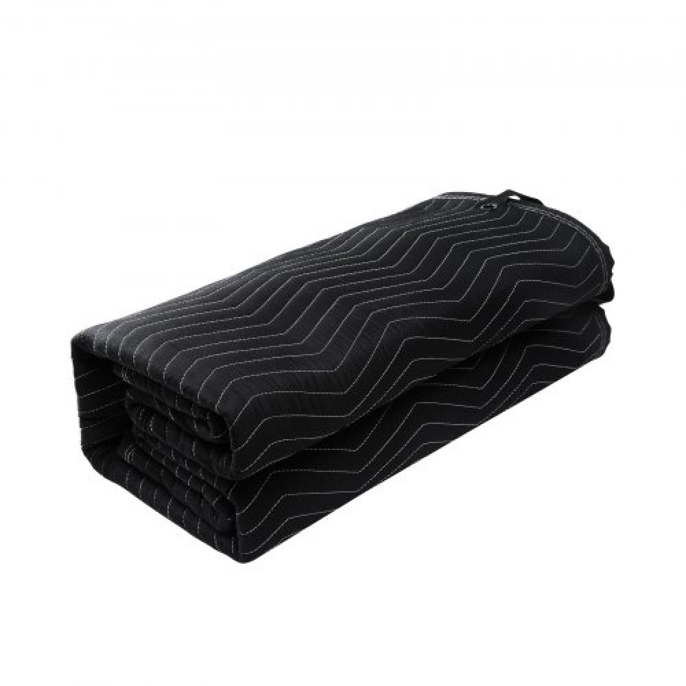 Κουβέρτα VEVOR Sound Dampening, 243,8 x 203,2 cm, Εξαιρετικά μεγάλη ηχομονωμένη κουβέρτα στούντιο με δακτύλιους, Light Blocker για κουβέρτα που μπλοκάρει ακουστικό θόρυβο πόρτας, φύλλο απορρόφησης ήχου στούντιο, μαύρο