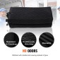 Κουβέρτα VEVOR Sound Dampening, 243,8 x 203,2 cm, Εξαιρετικά μεγάλη ηχομονωμένη κουβέρτα στούντιο με δακτύλιους, Light Blocker για κουβέρτα που μπλοκάρει ακουστικό θόρυβο πόρτας, φύλλο απορρόφησης ήχου στούντιο, μαύρο