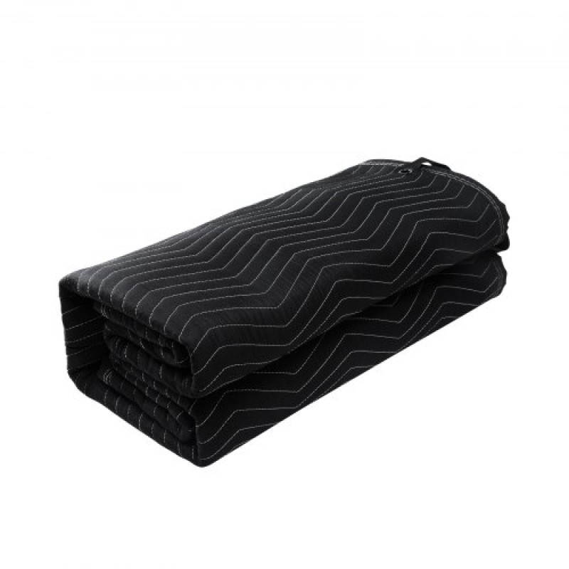 Κουβέρτα VEVOR Sound Dampening, 243,8 x 203,2 cm, Εξαιρετικά μεγάλη ηχομονωμένη κουβέρτα στούντιο με δακτύλιους, Light Blocker για κουβέρτα που μπλοκάρει ακουστικό θόρυβο πόρτας, φύλλο απορρόφησης ήχου στούντιο, μαύρο