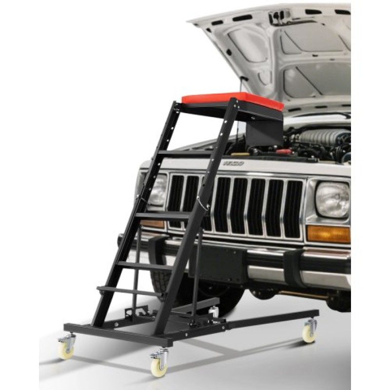 VEVOR Automotive Top Creeper, Engine Creeper 42,5"-64,8", 400 LBS Capacity High Top Creeper, 4 περιστρεφόμενοι τροχοί τροχού, επενδεδυμένο κατάστρωμα, αναρριχητικό φυτό για γκαράζ στο σπίτι, Συντήρηση επισκευής συνεργείου