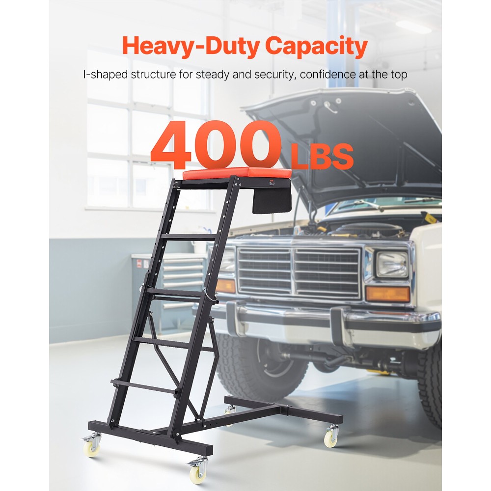VEVOR Top Automotive Creeper, Engine Creeper με ρυθμιζόμενο ύψος 45,7" έως 66,3", 400 LBS Capacity High Creeper, 4 περιστρεφόμενοι τροχοί τροχού, Heavy Duty Creeper για επισκευή και συντήρηση αυτοκινήτων