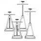 VEVOR RV Stabilizer Jacks, 4 Pack Aluminium RV Leveling Jacks, RV Stack Jacks for RV Travel Trailer Camper, Single Screw Jack Support έως 2721,6 kg, Ρυθμιζόμενο από 27,9 έως 43,2 cm