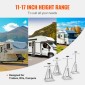 VEVOR RV Stabilizer Jacks, 4 Pack Aluminium RV Leveling Jacks, RV Stack Jacks for RV Travel Trailer Camper, Single Screw Jack Support έως 2721,6 kg, Ρυθμιζόμενο από 27,9 έως 43,2 cm
