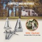 VEVOR RV Stabilizer Jacks, 4 Pack Aluminium RV Leveling Jacks, RV Stack Jacks for RV Travel Trailer Camper, Single Screw Jack Support έως 2721,6 kg, Ρυθμιζόμενο από 27,9 έως 43,2 cm