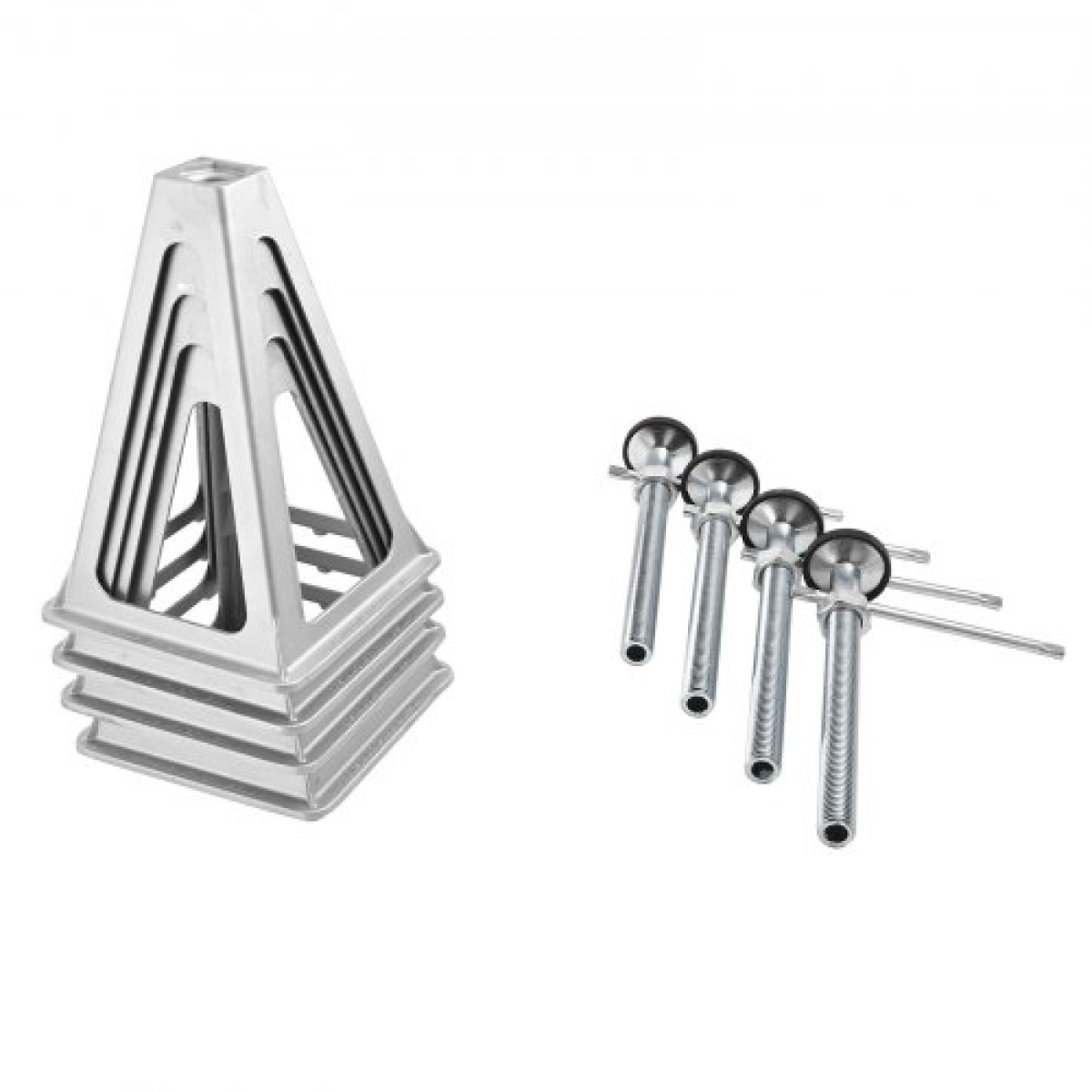 VEVOR RV Stabilizer Jacks, 4 Pack Aluminium RV Leveling Jacks, RV Stack Jacks for RV Travel Trailer Camper, Single Screw Jack Support έως 2721,6 kg, Ρυθμιζόμενο από 27,9 έως 43,2 cm