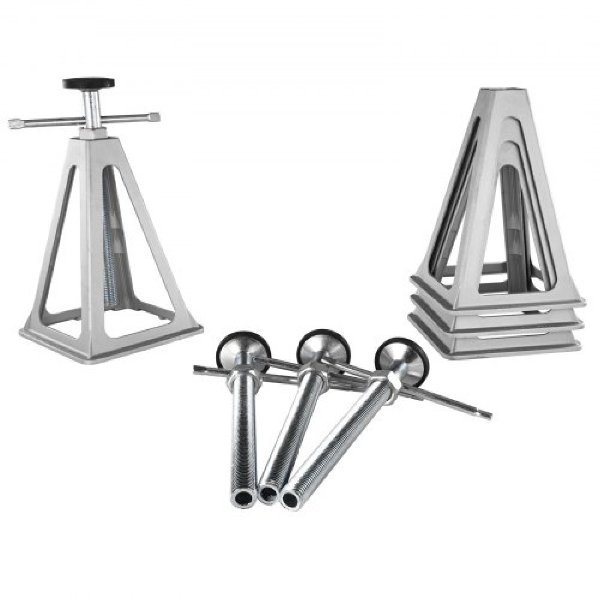 VEVOR RV Stabilizer Jacks, 4 Pack Aluminium RV Leveling Jacks, RV Stack Jacks for RV Travel Trailer Camper, Single Screw Jack Support έως 2721,6 kg, Ρυθμιζόμενο από 27,9 έως 43,2 cm