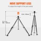 VEVOR 5th Wheel Tripod Stabilizer, 5000 LBS Load Capacity Tripod Fifth Wheel Stabilizer, 35"-57" Ρυθμιζόμενο ύψος RV Gooseneck Stabilizer, Jack Tripod for Fifth-Wheel Trailers, RVs and Campers