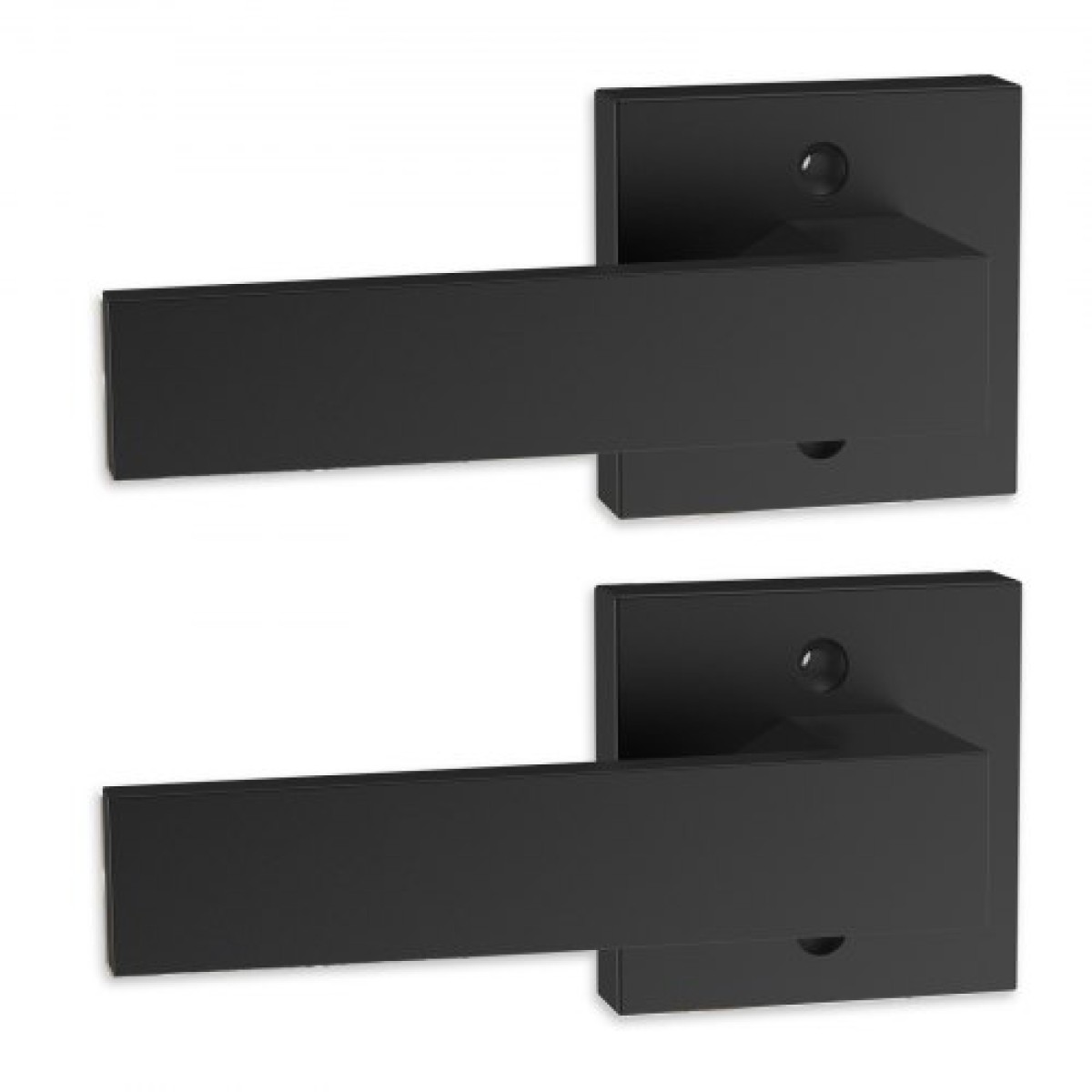 VEVOR Dummy Door Lever, 2 ΤΕΜ. Μη περιστρεφόμενη μονόπλευρη λαβή ώθησης/τραβήγματος, μοντέρνο σετ μοχλών τετράγωνης πόρτας, αναστρέψιμο για πόρτες δεξιάς και αριστερής όψης, για ντουλάπι, ντουλάπα και γαλλικές πόρτες, ματ μαύρο