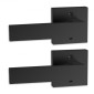 VEVOR Dummy Door Lever, 2 ΤΕΜ. Μη περιστρεφόμενη μονόπλευρη λαβή ώθησης/τραβήγματος, μοντέρνο σετ μοχλών τετράγωνης πόρτας, αναστρέψιμο για πόρτες δεξιάς και αριστερής όψης, για ντουλάπι, ντουλάπα και γαλλικές πόρτες, ματ μαύρο