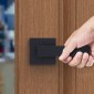 VEVOR Dummy Door Lever, 2 ΤΕΜ. Μη περιστρεφόμενη μονόπλευρη λαβή ώθησης/τραβήγματος, μοντέρνο σετ μοχλών τετράγωνης πόρτας, αναστρέψιμο για πόρτες δεξιάς και αριστερής όψης, για ντουλάπι, ντουλάπα και γαλλικές πόρτες, ματ μαύρο