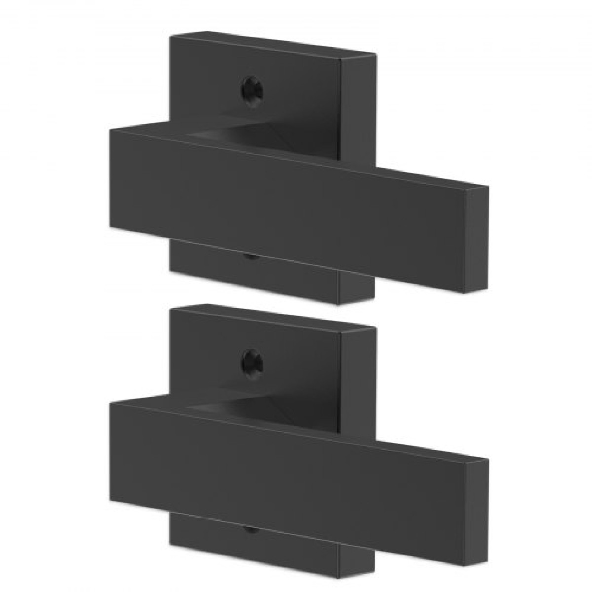 VEVOR Dummy Door Lever, 2 ΤΕΜ. Μη περιστρεφόμενη μονόπλευρη λαβή ώθησης/τραβήγματος, μοντέρνο σετ μοχλών τετράγωνης πόρτας, αναστρέψιμο για πόρτες δεξιάς και αριστερής όψης, για ντουλάπι, ντουλάπα και γαλλικές πόρτες, ματ μαύρο