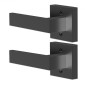 VEVOR Dummy Door Lever, 2 ΤΕΜ. Μη περιστρεφόμενη μονόπλευρη λαβή ώθησης/τραβήγματος, μοντέρνο σετ μοχλών τετράγωνης πόρτας, αναστρέψιμο για πόρτες δεξιάς και αριστερής όψης, για ντουλάπι, ντουλάπα και γαλλικές πόρτες, ματ μαύρο
