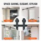 VEVOR 8FT Sliding Barn Door Hardware Kit, 330LBS Loading Heavy Duty Barn Door Track Kit for Single Door, Fit 3.7-4.3FT Wide and 1.3"-1.8" Thick Door Panel, with Smooth & Silent Pulley (I Shape)