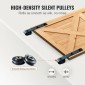 VEVOR 243,8 cm Sliding Barn Door Hardware Kit, 149,7 kg Kit Track Barn Door Heavy Duty για διπλές πόρτες, Εφαρμογή 112-131 cm Συνολικό πλάτος και πάνελ 2 θυρών πάχους 3,3-4,6 cm, με λεία & αθόρυβη τροχαλία (J)