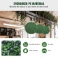 VEVOR Artificial Topiaries Πυξάρι, 16" ψηλό (2 τεμάχια), Φυτό ψεύτικο τοπίαρι σε σχήμα μπάλας, διακοσμητικές μπάλες πράσινων φυτών Feaux για όλο το χρόνο για αυλή, μπαλκόνι, κήπο, γάμο και διακόσμηση σπιτιού