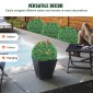 VEVOR Artificial Topiaries Πυξάρι, 16" ψηλό (2 τεμάχια), Φυτό ψεύτικο τοπίαρι σε σχήμα μπάλας, διακοσμητικές μπάλες πράσινων φυτών Feaux για όλο το χρόνο για αυλή, μπαλκόνι, κήπο, γάμο και διακόσμηση σπιτιού
