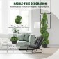 VEVOR Artificial Topiaries Πυξάρι, 3 πόδια ψηλό (2 τεμάχια) Faux topiary φυτό εξωτερικού χώρου, όλο το χρόνο πράσινο φυτό Feaux με αντικαταστάσιμα φύλλα για διακοσμητικά εσωτερικούς/εξωτερικούς χώρους/κήπου