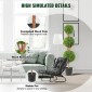 VEVOR Artificial Topiaries Πυξάρι, ύψους 48 ιντσών (2 τεμάχια), 3 Φυτό σε σχήμα μπάλας Faux Topiaries με ζαρντινιέρες, Πράσινο φυτό Feaux με Αντικαταστάσιμα φύλλα & Λιμάνι για Διακοσμητικούς εσωτερικούς/Εξωτερικούς χώρους/Κήπο