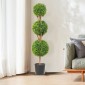 VEVOR Artificial Topiaries Πυξάρι, ύψους 48 ιντσών (2 τεμάχια), 3 Φυτό σε σχήμα μπάλας Faux Topiaries με ζαρντινιέρες, Πράσινο φυτό Feaux με Αντικαταστάσιμα φύλλα & Λιμάνι για Διακοσμητικούς εσωτερικούς/Εξωτερικούς χώρους/Κήπο
