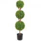 VEVOR Artificial Topiaries Πυξάρι, ύψους 48 ιντσών (2 τεμάχια), 3 Φυτό σε σχήμα μπάλας Faux Topiaries με ζαρντινιέρες, Πράσινο φυτό Feaux με Αντικαταστάσιμα φύλλα & Λιμάνι για Διακοσμητικούς εσωτερικούς/Εξωτερικούς χώρους/Κήπο