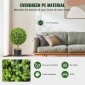 VEVOR Artificial Topiaries Πυξάρι, ύψους 24 ιντσών (2 τεμάχια), Φυτό σε σχήμα μπάλας Faux Topiaries με ζαρντινιέρες, Πράσινο φυτό Feaux με Αντικαταστάσιμα φύλλα & Λιμάνι για Διακοσμητικούς εσωτερικούς/Εξωτερικούς χώρους/Κήπο