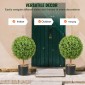 VEVOR Artificial Topiaries Πυξάρι, ύψους 24 ιντσών (2 τεμάχια), Φυτό σε σχήμα μπάλας Faux Topiaries με ζαρντινιέρες, Πράσινο φυτό Feaux με Αντικαταστάσιμα φύλλα & Λιμάνι για Διακοσμητικούς εσωτερικούς/Εξωτερικούς χώρους/Κήπο