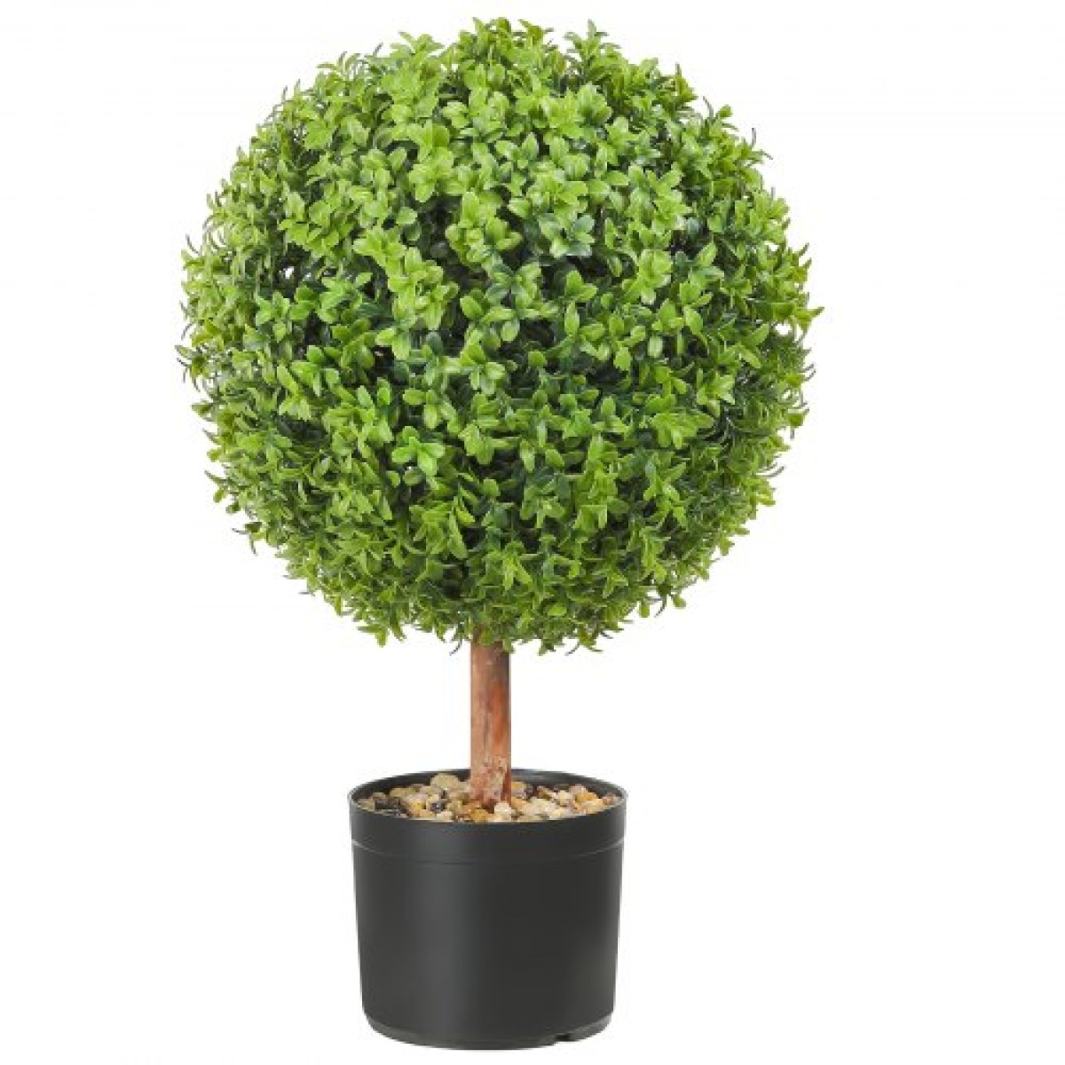 VEVOR Artificial Topiaries Πυξάρι, ύψους 24 ιντσών (2 τεμάχια), Φυτό σε σχήμα μπάλας Faux Topiaries με ζαρντινιέρες, Πράσινο φυτό Feaux με Αντικαταστάσιμα φύλλα & Λιμάνι για Διακοσμητικούς εσωτερικούς/Εξωτερικούς χώρους/Κήπο