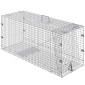 VEVOR Live Animal Cage Trap 106,7 x 40,6 x 45,7 cm Humane Cat Trap Cats Squirrels Mouse