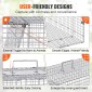 VEVOR Live Animal Cage Trap 106,7 x 40,6 x 45,7 cm Humane Cat Trap Cats Squirrels Mouse
