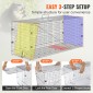 VEVOR Live Animal Cage Trap 106,7 x 40,6 x 45,7 cm Humane Cat Trap Cats Squirrels Mouse