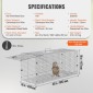 VEVOR Live Animal Cage Trap 106,7 x 40,6 x 45,7 cm Humane Cat Trap Cats Squirrels Mouse
