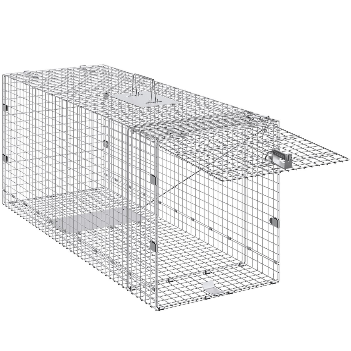VEVOR Live Animal Cage Trap 106,7 x 40,6 x 45,7 cm Humane Cat Trap Cats Squirrels Mouse
